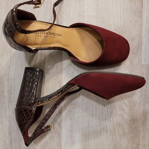 Shoes, red, velvet luxury